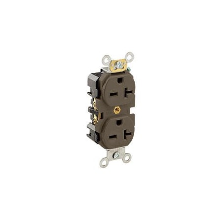 Leviton Duplex Straight Blade Receptacle, 6-20R, 20 A, 250V AC, 2 Pole, 3 Wire, Flush Mount, Grounded 5462