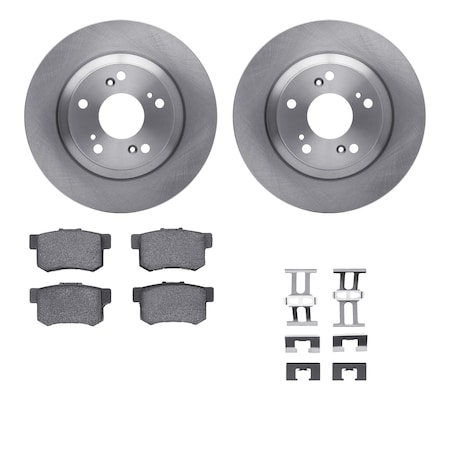 Dynamic Friction Co DFC Brake Rotor with 5000 Brake Pads and Hardware Kit 6512-59270