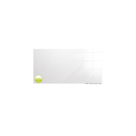 Ghent Aria Low Profile Glassboard, Non-Magnetic, 3'H x 5'W, Horizontal, White ARIASN35WH