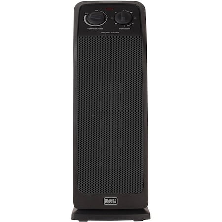 Black & Decker Space Heater with Adjustable Thermostat, Portable Heater & Tower Fan with 3 Settings BHTC571