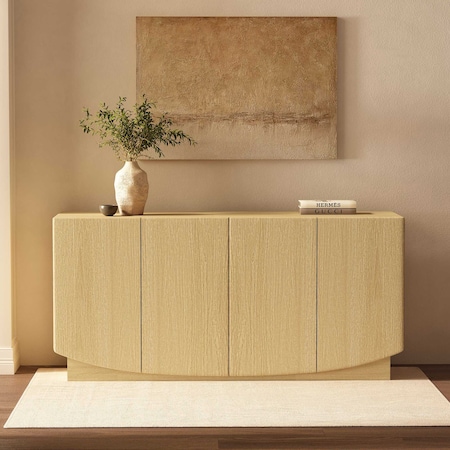 Manhattan Comfort Ardea 60in Sideboard in Natural Oak (4-Door) SB1675-1
