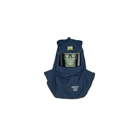 Oberon Arc Flash Hood, 2 PPE CAT, 12 cal/sq cm, Polycarbonate Window, Black, Universal LAN2ST-C+HVSL