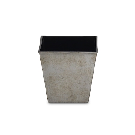 Homeroots 5in Gray Recycled Plastic Indoor Outdoor Square Pot Planter 488256