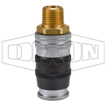 Dixon Parker by E-Z-mate Industrial Quick Disconnect Coupler, 3/4-14 Nominal, 300 psi Pressure, Steel, Do DC7106SE