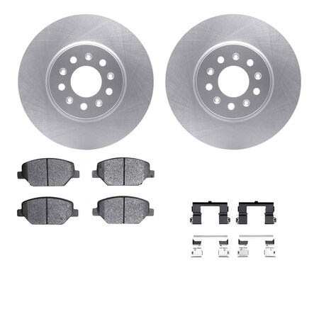 Dynamic Friction Co DFC GEOSPEC Coated Rotors with 5000 Brake Pads - Ceramic and Hardware 4512-45070
