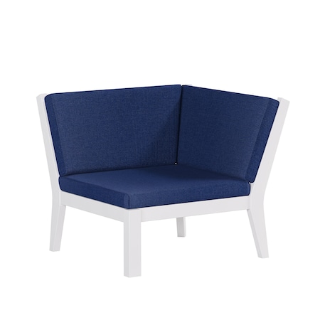Polybird BREEZE DEEP SEAT SECTIONAL PIECE CORNER UNIT        WHITE POLYBIRD P104-WT-CANA