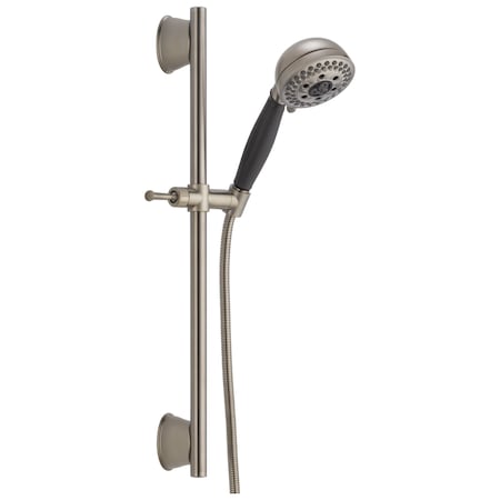 Delta Universal Showering Components H2Okinetic 5-Setting Slide Bar Hand Shower In Stainless 51559-SS