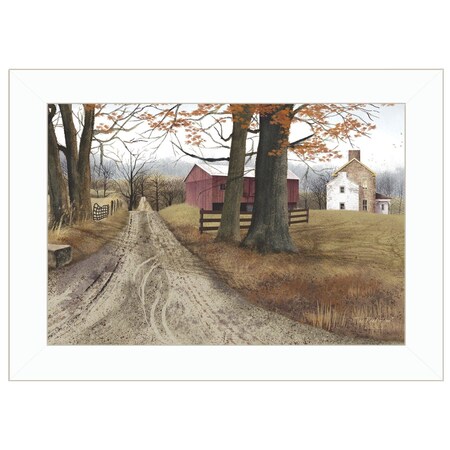 Homeroots The Road Home 5 White Framed Print Wall Art 404589