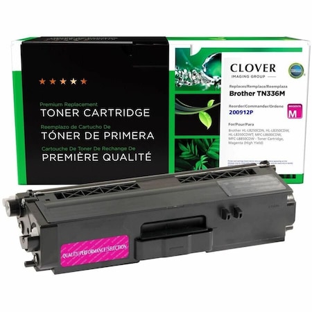 Cig Clover Imaging Remanufactured High Yield Magenta Toner Cartridge for Brother TN336 200912P