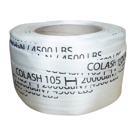 Zoro Select Plastic Strapping, 4,400 lb, White COLASH 105