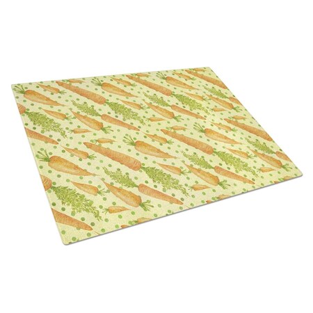 Carolines Treasures Watercolor Carrots Glass Cutting Board, Large BB7571LCB