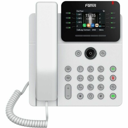 Fanvil V62G White 12 SIP Lines 7 line keys + 1 page key, 21 DSS Dual gigabit, PoE, IPv4&IPv6 V62G-WHITE