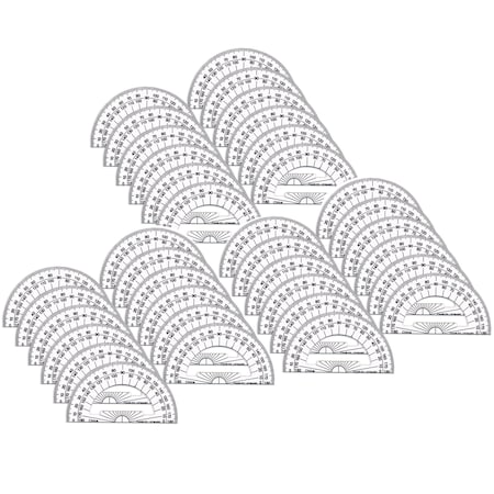 Charles Leonard Protractor Plastic, 4-Inch, 36PK 77104