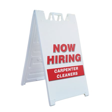 Signmission Carpenter Cleaners, A-Frame & 2 Sign Inserts, Heavy-Duty Plastic Frame SBHD-C-2436-CARPENTER CLEANERS