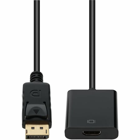 Add-On Addon 20.00Cm (8.00In) Displayport Male To Hdmi Female Black Adapter DISPLAYPORT2HDMI