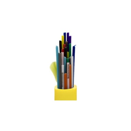 Cable Wholesale 24 Strand Indoor Distribution Fiber Optic Cable, OS2 9/125 Singlemode, Corning SMF-28 Ultra, 10F2-024NH