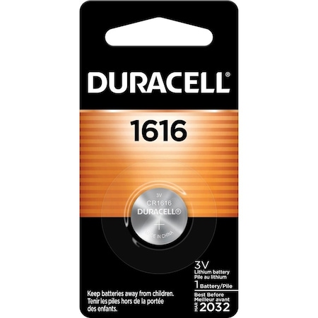 Duracell Multipurpose Battery - For Multipurpose - 3 V DC - 1 Each, PK2 DL1616BPK