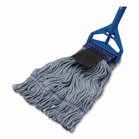 Carlisle Foodservice Medium Blue Looped-End Mop, Cotton, 36 x 6 x 3, Blue 369418S14