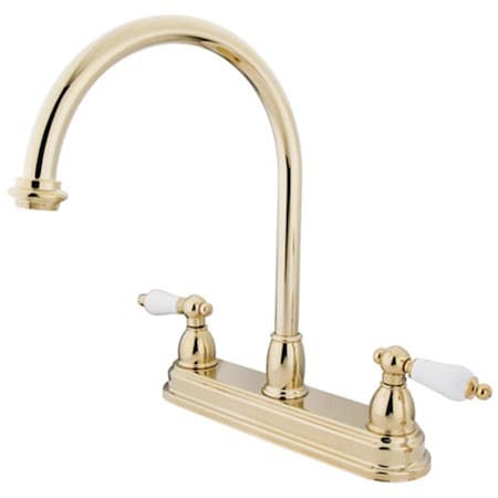 Blueprints 8 Inch Center Kitchen Faucet Without Sprayer - Polished Brass Finish BL3562474