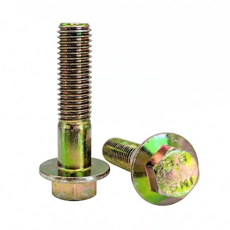 Zdb Industrial M10-1.5 x 35mm Class 8.8 DIN 6921 Frame Bolt, Zinc Yellow 10000650