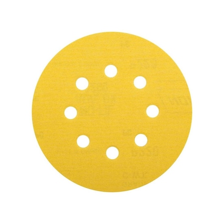 Norton Hook & Sand Vacuum Abrasive Disc, 5in Dia, Coated, 220Grit, Very Fine, Paper Backing, 4PK 7660749155