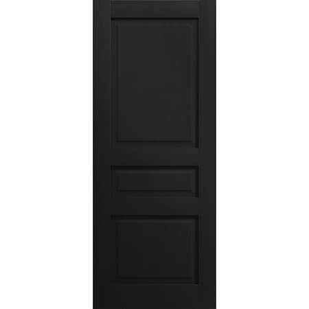 Sartodoors Slab Door Panel 24 x 96 inches, Ego 5012 Painted Black Oak, Wood Veneer Doors, Pocket Closet Slid EGO5012S-CHK-2496