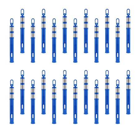 Xpose Safety 24 Pack 42in Ring Loop Blue Traffic Delineator Post, 24PK DLR-BLU-42-24-X-S