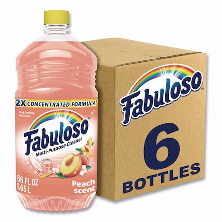 Fabuloso Multi-Use Cleaner, Peach Scent, 56 oz Bottle, 6PK 61046751
