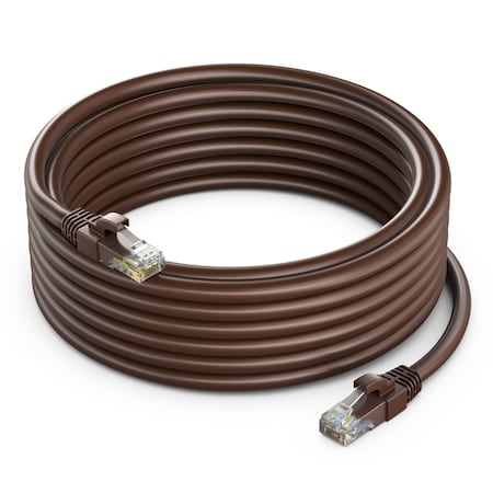 Maximm 12ft Cat6 Pure Copper UTP Ethernet Cable, Brown CAT6-12FT-BROWN