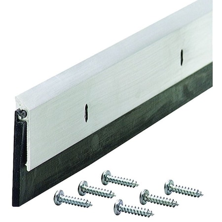 M-D Building Products Door Sweep, 36 in L, 14 in W, Aluminum Flange, EPDM Rubber Insert 68247