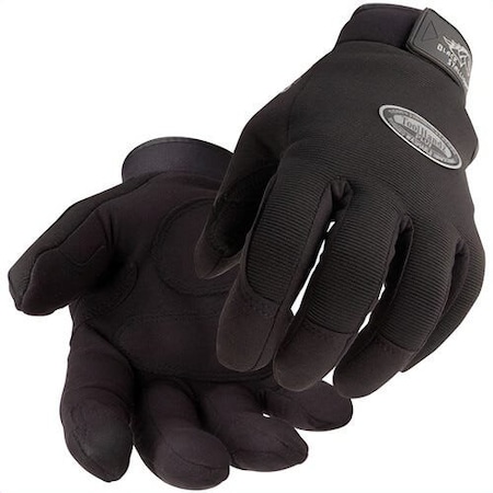 Black Stallion Mechanics Glove, 2XL, Spandex/Synthetic Leather, Black, TPR Cuff, Index Finger and Palm Coating 99PLUSXXL-BLK