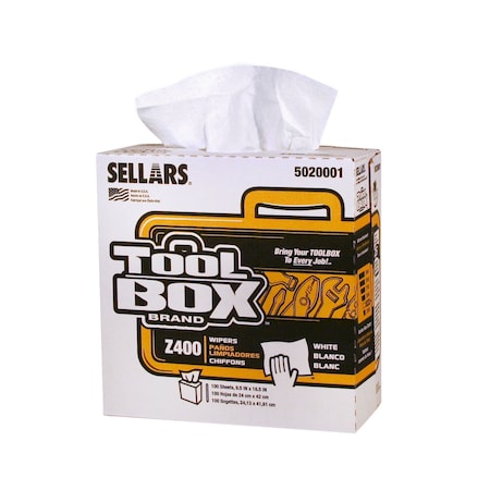Sellars Toolbox Z400 Interfold 100Ct White 8.5"X16.5" Sht 8/Cs, 8PK 5020001