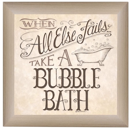Homeroots When All Else Fails 1 Brown Framed Print Bathroom Wall Art 415814
