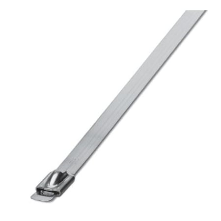 Phoenix Contact Cable Tie, 1067 mm L, Silver, 316 Stainless Steel, 1335 N Strength 3240826