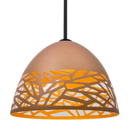 Besa Lighting Besa Kiev Stem Pendant, Copper, Black Finish, 1x 60W MAX E26 Base 1TT-KIEVCP-BK