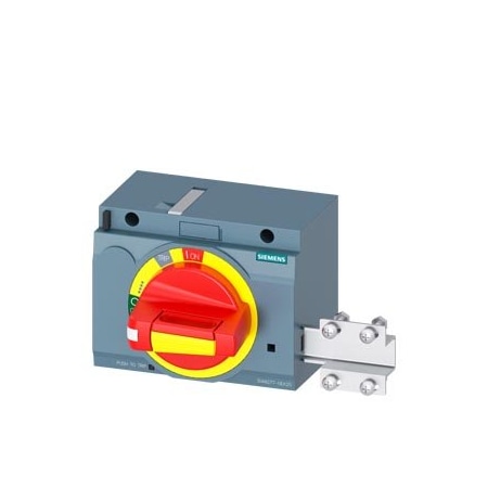 Siemens front mounted rotary operator EMERGENCY OFF with door interlock IEC IP30/40 3VA9277-0EK25