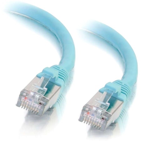 C2G 2ft/0.6m CAT6A SNAGLESS STP CABLE-AQUA 741