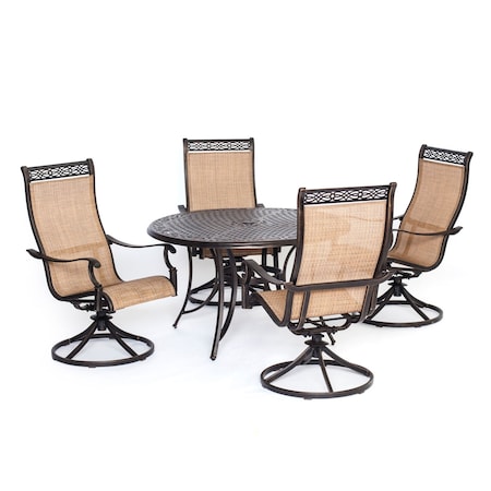 Hanover Manor 5-Piece Outdoor Dining Set MANDN5PCSW-4
