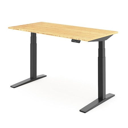 Flexispot Standing Desk, 25-50 5/8 in H, 55 in W, Tan E7BPRO5528-LBZB