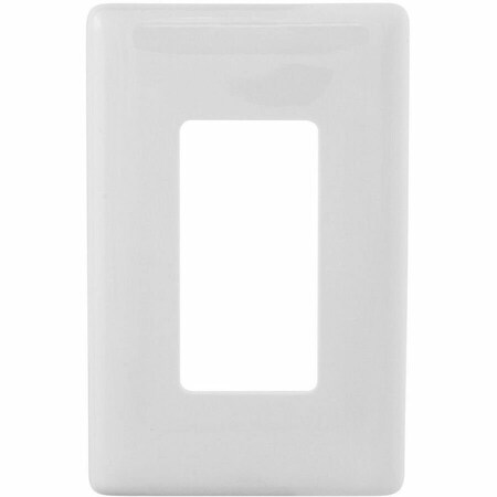 Hubbell Wiring Device-Kellems Wallplate, 1G Dec, Snap-On, White NPS26W