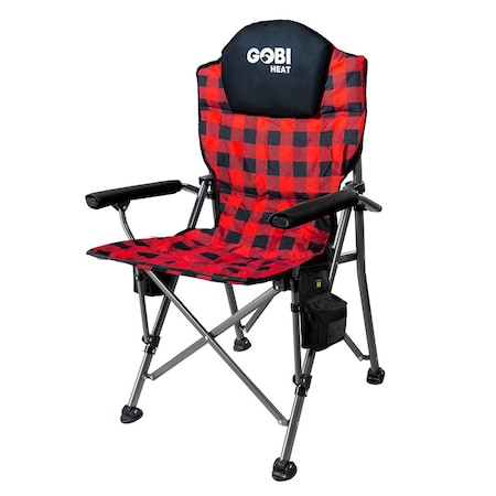 Gobi Heat Terrain Portable Heated Camping Chair, Red/Black 723503