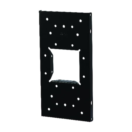 Gibraltar Architectural Mailboxes Black Steel Mailbox Mounting Board .060 Ga. 12.875 in. L UMBS0B06AM