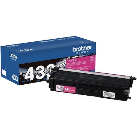 Brother Brother TN433M Original High Yield Laser Toner Cartridge - Magenta - 1 Each - 4000 Pages TN433M