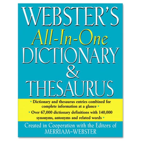 Merriam Webster All-In-One Dictionary/Thesaurus- Hardcover- 768 Pages FSP0467