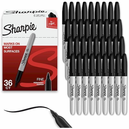 Dymo Sharpie 36Ct Fine Black Box 1884739