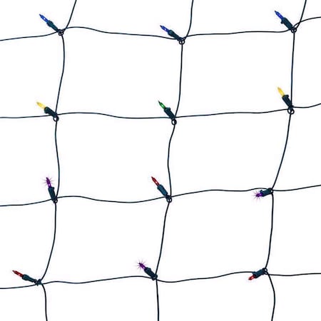 Celebrations Classic LED T5 Multicolored 100 ct Net Christmas Lights 4 ft. RNT100MTA