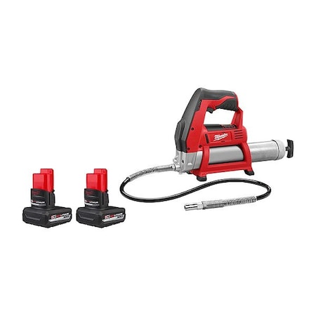 Milwaukee Tool M12 HO XC5.0 Battery 2PK +M12 Grease Gun 48-11-2450, 48-11-2450, 2446-20