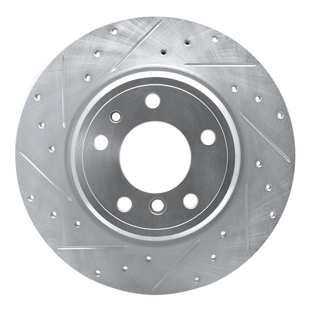 Dynamic Friction Co DFC Brake Rotor - Drilled and Slotted - Silver 631-31030L