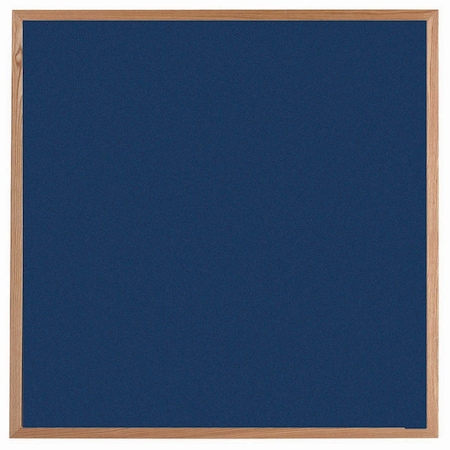 Aarco VIC Cork Bulletin Board w/ a Red Oak Frame w/ a Clear Lacquer Finish, Blueberry 48''Hx48''W OW4848214
