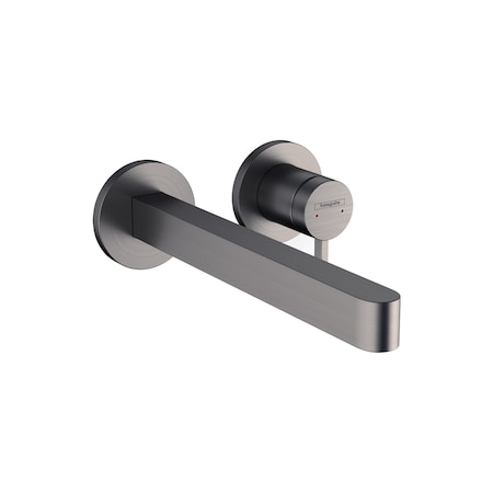 Hansgrohe Finoris Wall-Mounted Single-Handle Faucet Trim, 1.2 GPM in Brushed Black Chrome 76050341